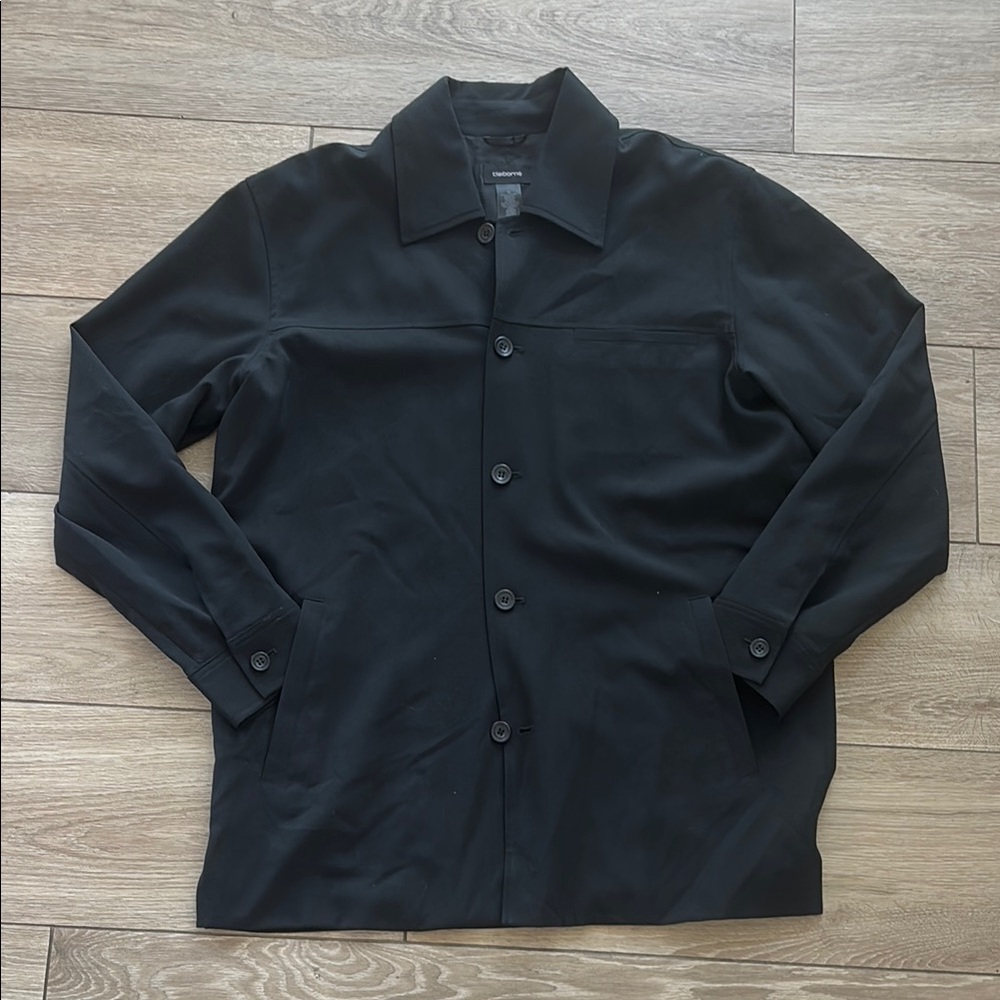 Claiborne Black Lightweight Shirt Jacket